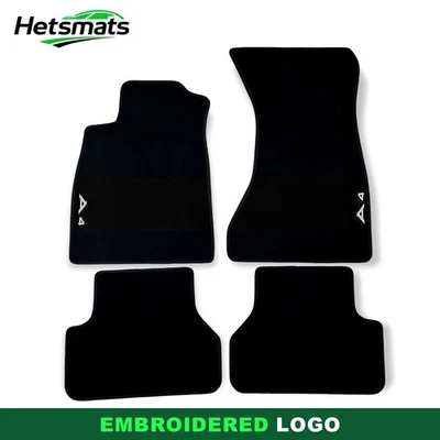 For Audi A4 S4 B9 2015-2023 Custom Black Velour Carpet Car Floor Mats Liners - Image 1 of 4