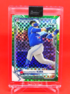 2021 Bowman Chrome X Alejandro Kirk Xfractor Rookie #d 01/31 - Blue Jays - Image 1 of 3
