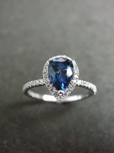 Anillo de boda único de plata de ley 925 anillo ocasional anillo de piedra de nacimiento de noviembre - Imagen 1 de 10