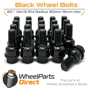 Bulloni ruota 14x1,5 R14 neri per Porsche Cayman [987] 04-12 su ruote originali - Foto 1 di 4
