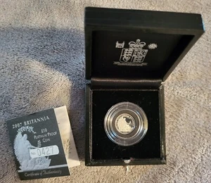 2007 Great Britain £10 Platinum Britannia.  1/10 oz  .999 pt with Box & COA - Picture 1 of 7