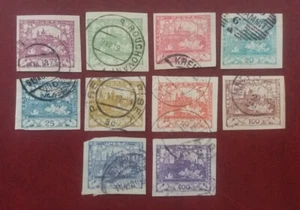 CZECHOSLOVAKIA 1918 Used Imperf Prague Hradcany Castle 1739 - Picture 1 of 2