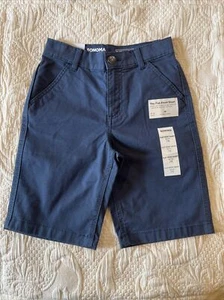 Sonoma Flat Front Shorts Stretch Adjustable Waist Slate Blue Boy’s Size 7X - Picture 1 of 8