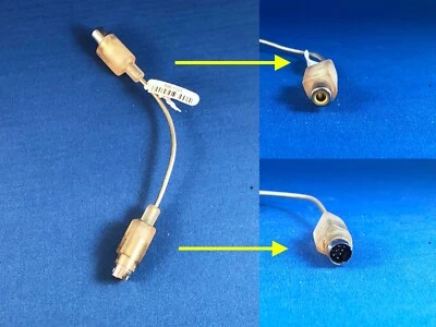 OEM Apple PowerBook G4 male S-Video to female RCA Composite Adapter 590-1114 - Image 1 of 4