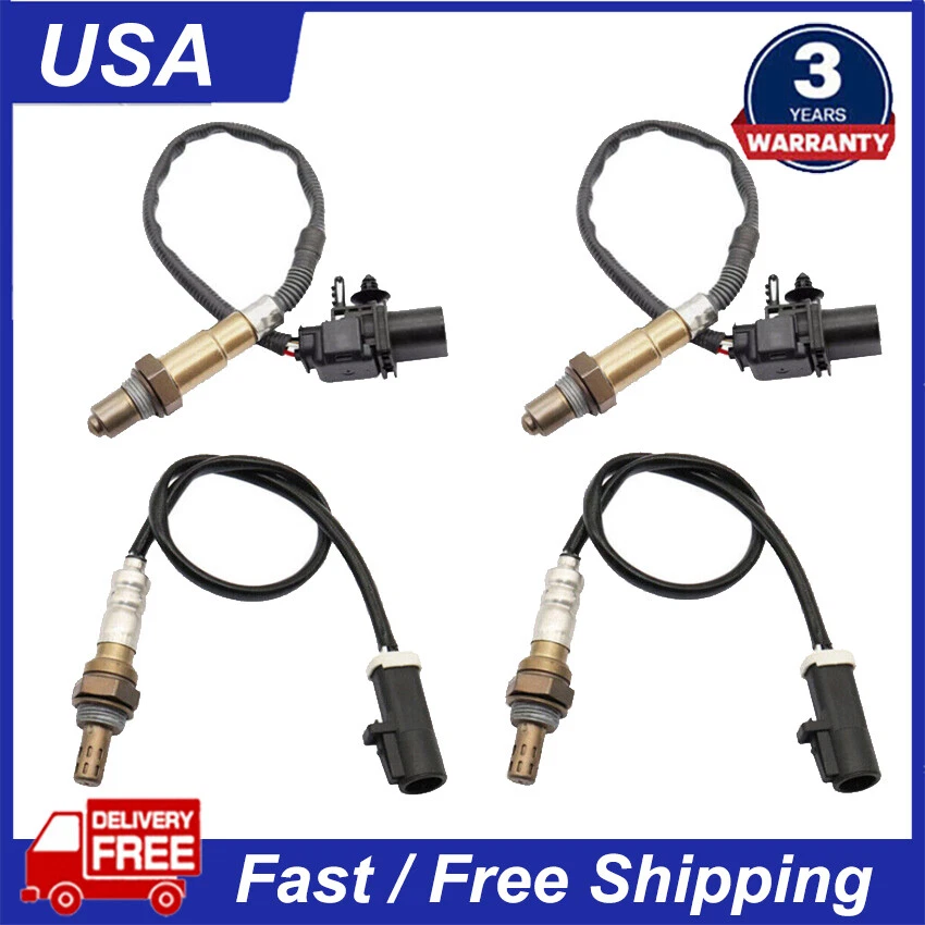 Sensor de oxígeno 4 piezas aguas arriba+aguas abajo para Lincoln MKS 2009 2010 3,7 L Ford Flex 3,5 L Foto 1 de 4