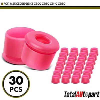 30 piezas clips rojos para molduras de guardabarros delantero y puerta para Mercedes-Benz C300 nailon Foto 1 de 4