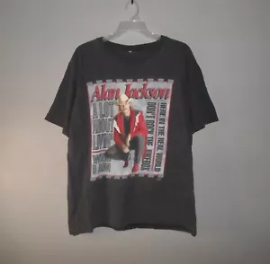 Vintage 1995 Alan Jackson A Lot About Livin' Gone Country Distressed Shirt 1990s - Afbeelding 1 van 11