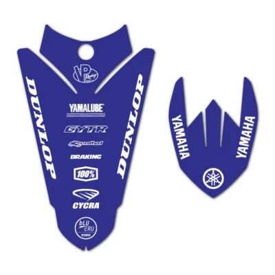 Guardabarros delantero y trasero Yamaha YZ250F YZ450F 2018-2022 gráficos de motocross laminados Foto 1 de 3