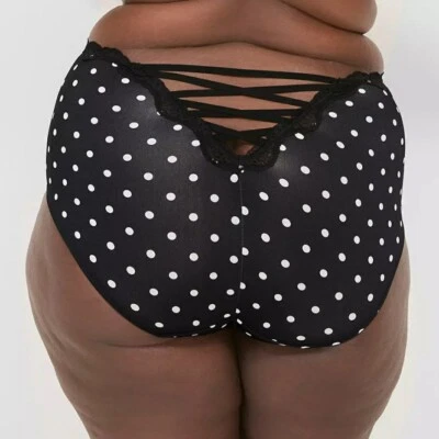 Lane Bryant Sassy Polka Dot Strappy Back Full Brief Panty Plus Size 22/24, 3X - Image 1 of 4