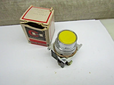 Eaton Cutler Hammer 10250T104 Amarillo Operador Pulsador con Bloque Base Foto 1 de 4
