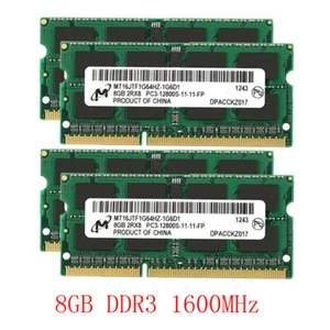 Micron 32GB 16GB 8GB 4GB 2GB DDR3 1600MHz PC3-12800 SODIMM Laptop Memory LOT - Picture 1 of 16