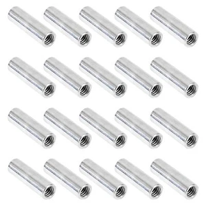 20 Packs 1/4"-20 Round Rod Coupling Nuts, UNC Threaded Round Connector Nuts，L... - Picture 1 of 4