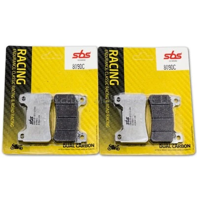 2x pares de pastillas de freno delanteras de carbono dobles Honda CBR1000RR 2004-2016 SBS - 809DC Foto 1 de 3