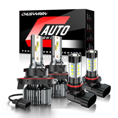 Combo 4x faros LED altos/bajos + bombillas antiniebla 6500K para Mazda Tribute 2008-2011 Foto 1 de 4