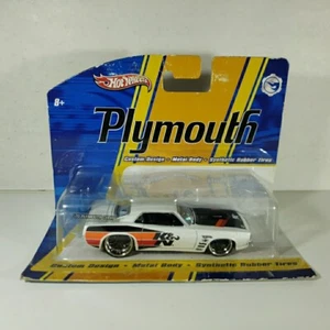 Hot Wheels 70 Plymouth Cuda Black/White 1:50 Mid-Scale K&N Rubber Tires - Picture 1 of 7