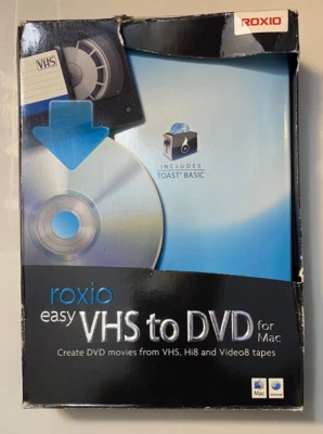 USED Roxio Easy VHS to DVD for Mac VHS Hi8 V8 Video to DVD or Digital Converter - Image 1 of 4