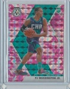 PJ WASHINGTON '19-20 MOSAIC PINK CAMO ROOKIE CARD-DON'T MISS OUT-SEND AN OFFER!! - Picture 1 of 12
