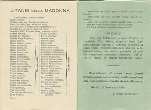 Libretto Novena B. V. del Carmine 1946 Santuario Rimini P. Molari (806) Come da  - Picture 1 of 2