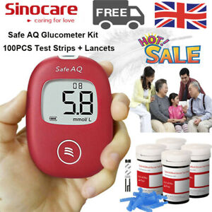 10% OFF50-100Kit Diabetes Sugar Meter Blood Glucose Monitor Testing +Strips UK