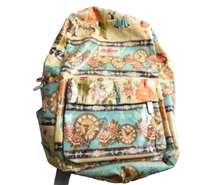 Mochila Cath Kidston Ligera Impermeable París Moda Reloj Floral Usada en Excelente Condición Foto 1 de 4