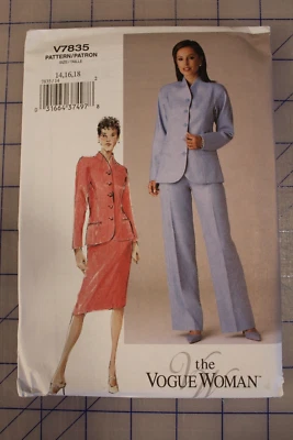 Vogue Pattern #V7835 Size 14,16,18 Misses / Misses Petite Jacket, Skirt & Pants - Image 1 of 2