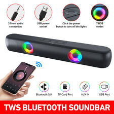 Altoparlante Bluetooth Stereo Soundbar RGB Subwoofer Musicbox per TV PC Computer