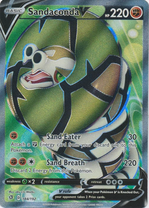 Pokemon - Sandaconda V (Full Art) - 184/192 - SWSH Rebel Clash - Ultra Rare - Image 1 of 1