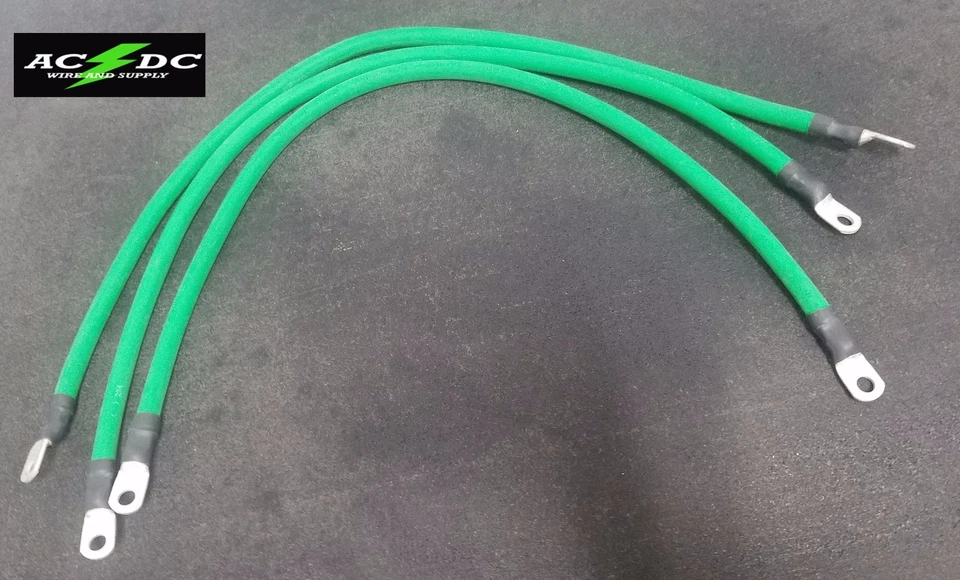 E-Z-GO Club Car Precedent Golf Cart -Battery Cable Set 4 GAUGE (3 - 26" GREEN)