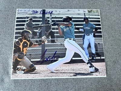 Lazaro Montes Mariners Signed Auto 11x14 Photo w/Lazer Inscription PSA/DNA - Image 1 of 3
