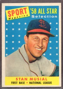 1958 Topps Set-Break #476 Stan Musial As EX-EXMINT *JAYSACE* - Bild 1 von 2