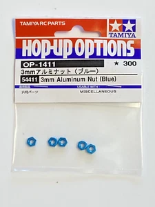 Tamiya 54411 3mm Aluminium BLUE Nut Hop Up Options  1/10 NIP - Picture 1 of 5
