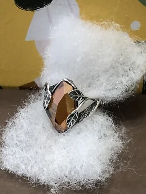 Anillo SILPADA Plata de Ley 925 Hoja de Cristal de Swarovski Colmena Talla 7.75 R2288 Foto 1 de 4