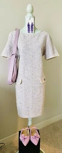 NWT Lavender Tweed Dress Size L - Picture 1 of 7