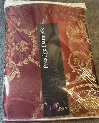 Prestige Damask Table Cloth By Violet Linen 60” X 102”  - Image 1 of 2