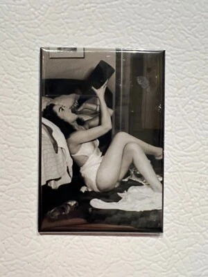 HARD DRINKING WOMAN, Funny Sexy 50s Pinup MAGNET 2x3" Refrigerator Locker - image 1 of 3