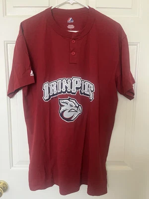 Camiseta Ironpigs Majestuosa Roja Ligas Menores Filis Talla Adulto Grande 2 Botones Foto 1 de 4