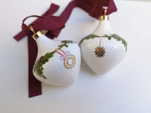 Juego de pares de adornos navideños acanalados Royal Copenhagen Star D9 cm - Imagen 1 de 6