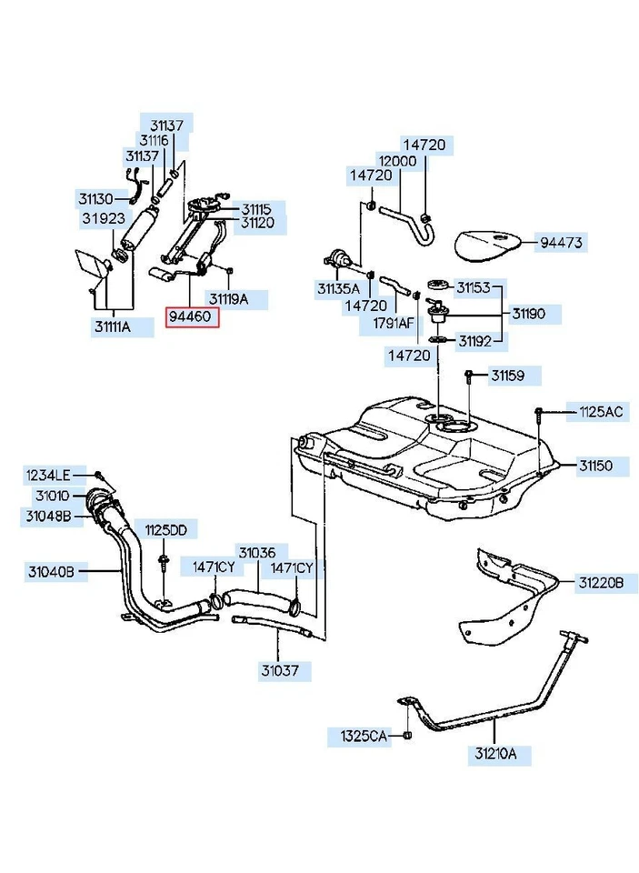 BOMBA DE COMBUSTIBLE DE CONJUNTO DE TRANSMISOR 9446022020D genuina/OEM para Hyundai Accent 94 Foto 1 de 1
