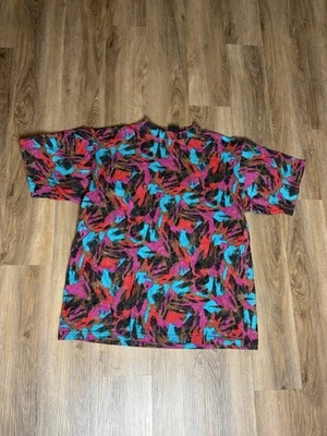 Camiseta Vintage Años 90 MAUI Trading Co Estampado Multicolor Talla Grande Foto 1 de 4