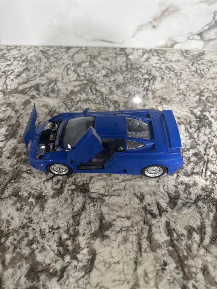 Burago Bugatti 110EB - Blue - 1991 - 1/18th - Made in Italy No box - Image 1 of 4