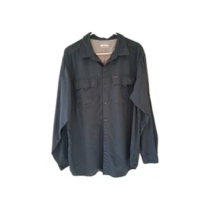 Mens XL  Columbia omni shade shirt Preowned Navy blue/ Dark gray - Picture 1 of 6