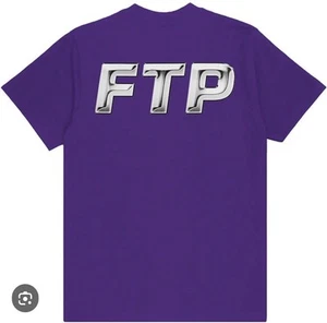 NWT FTP fuckthepopulation Chrome Logo Tee Shirt Purple  Mens Large Short Sleeve - Picture 1 of 3