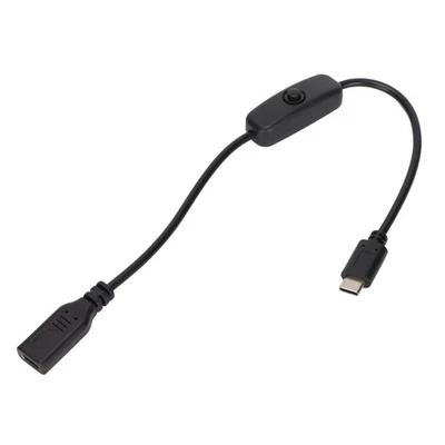 Type C Male To Female Extension Cable With OnOff - 30cm USB C Power Cable - Image 1 of 4