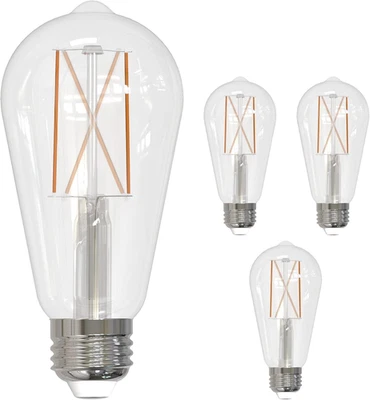 8.5 Watt Dimmable Clear Filament ST18 / ST19 Medium (E26) LED Bulb - 850 Lumens, - Image 1 of 4
