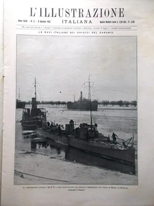 L'Illustrazione Italiana del 8 Gennaio 1922 Ameglio Danubio Cannes Zara Milano - Picture 1 of 1