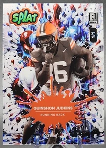 Quinshon Judkins 1/1 2025 Wild Card Splat Rookie RC White Shock Cleveland SSP - Picture 1 of 2