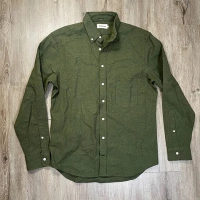 Рубашка Taylor Stitch The Jack оливковая Donegal 40 средняя на пуговицах хлопок шерсть - Изображение 1 из 4