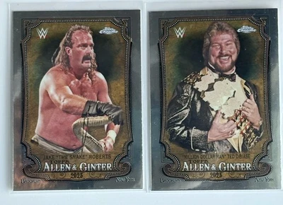Lot 2 x 2025 Topps Chrome WWE Legends Allen & Ginter Jake Snake Roberts + Ted $ - Image 1 of 3
