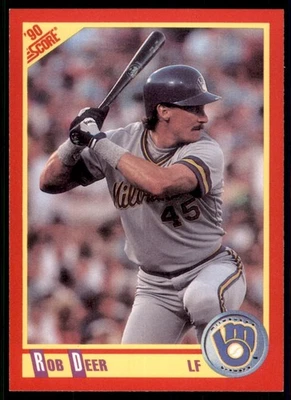 1990 Score #390 Rob Deer - Image 1 of 2