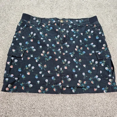 Pantalón Corto Lee Calce Regular Tiro Medio Azul Marino Estampado Floral Bolsillos Carga Talla 16 Foto 1 de 4